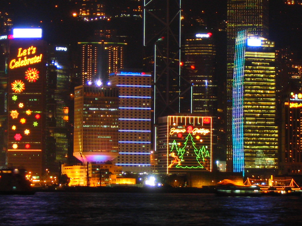 Luzes de Natal en HongKong