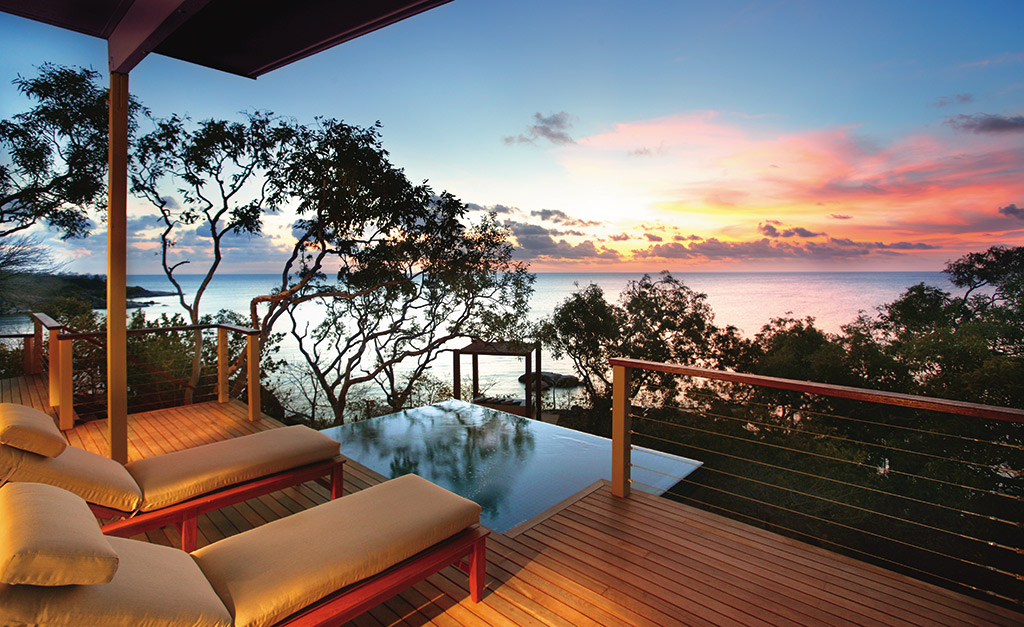 O lugar perfeito para assistir a um por do sol romântico. Foto cortesia Lizard Island