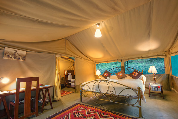 Embora simples, a tenda é uma boa introdução para a aventura que vem pela frente. Foto Porini Camps