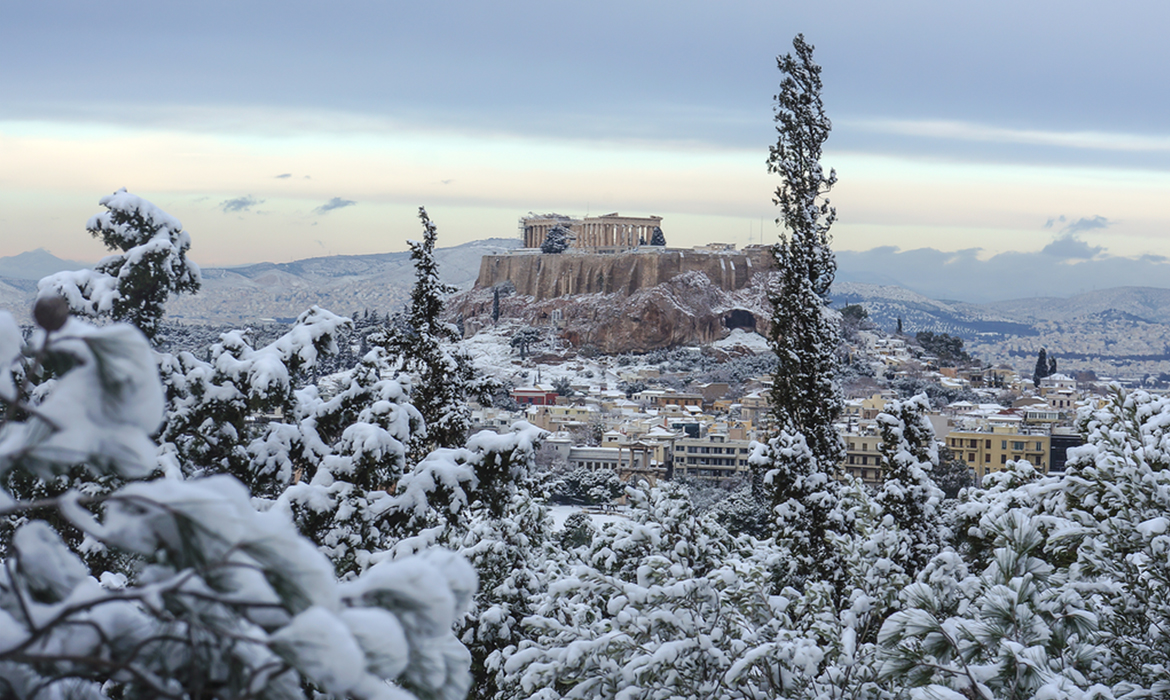 Grécia no inverno