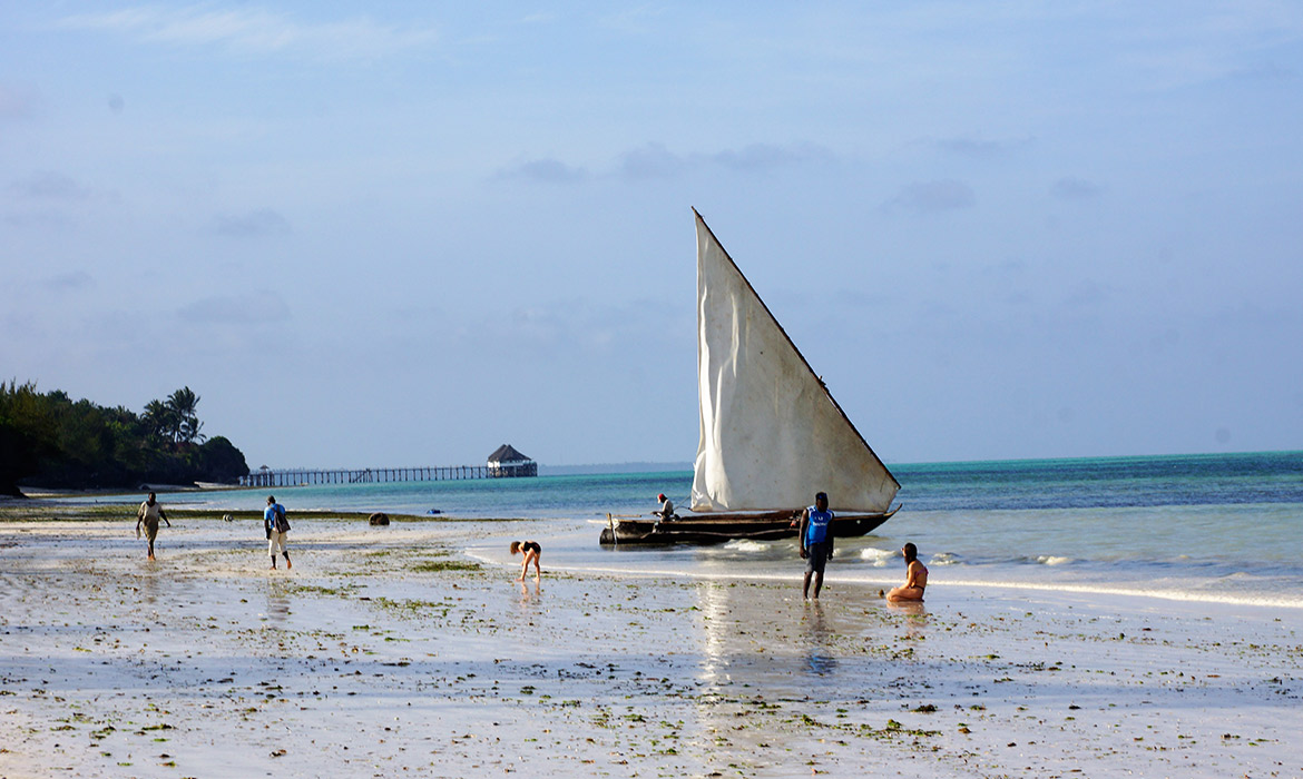 Praia em Zanzibar