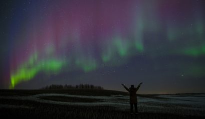 Aurora Boreal em Aberta, no Canadá